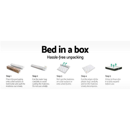 Giselle Bedding 25cm Mattress Green Tea Foam Double -Home Living Store - -