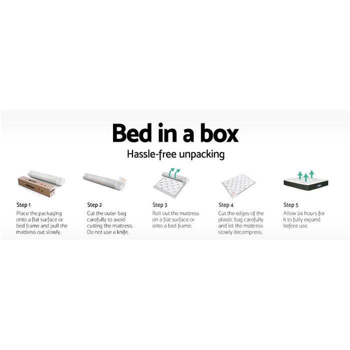 Giselle Bedding 25cm Mattress Green Tea Foam Single -Home Living Store - -