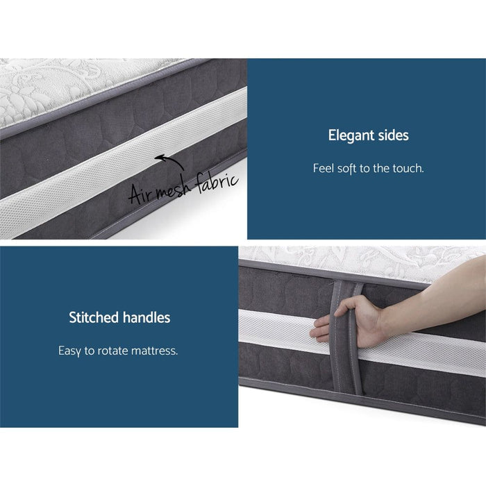 Giselle Bedding 30cm Mattress Pocket Spring Double -Home Living Store - -