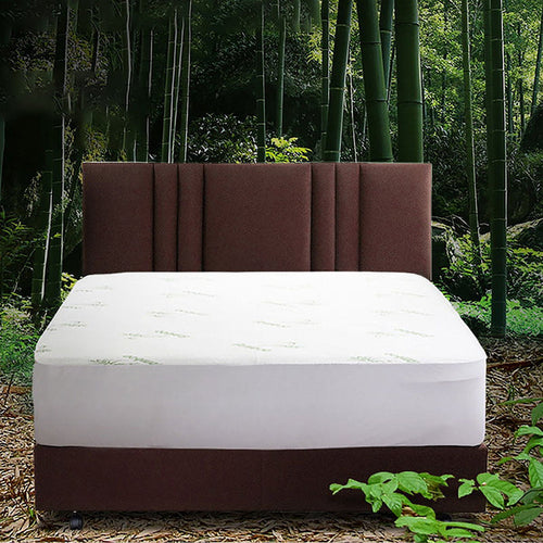 Giselle Bedding Mattress Protector Bamboo Double -Home Living Store - -