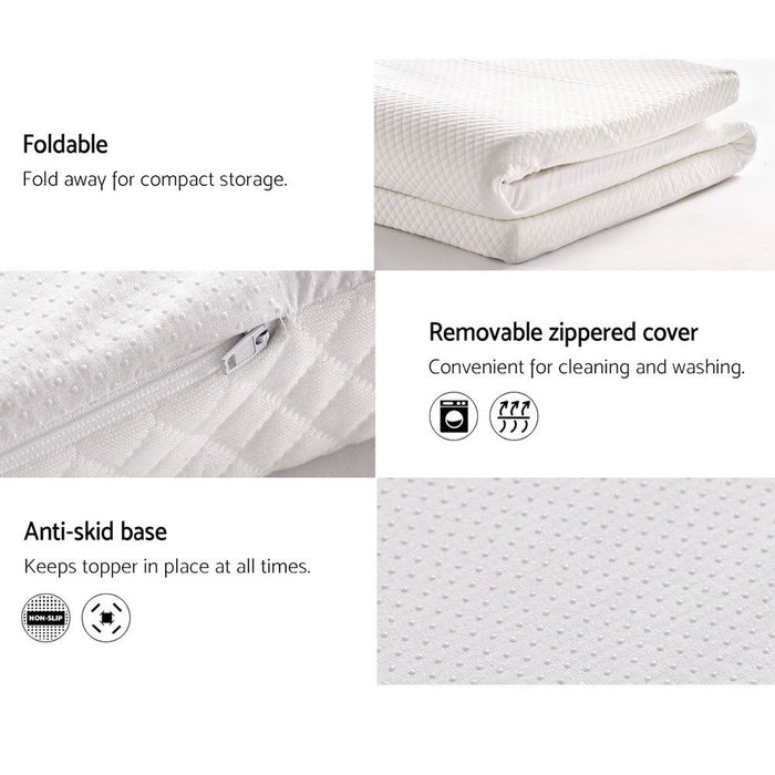 Giselle Bedding Memory Foam Mattress Topper 8cm King -Home Living Store - -