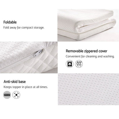 Giselle Bedding Memory Foam Mattress Topper 8cm King -Home Living Store - -