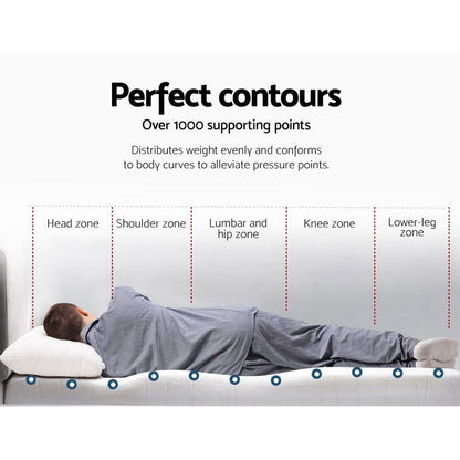 Giselle Bedding Memory Foam Mattress Topper Cool Gel 8cm Queen -Home Living Store - -