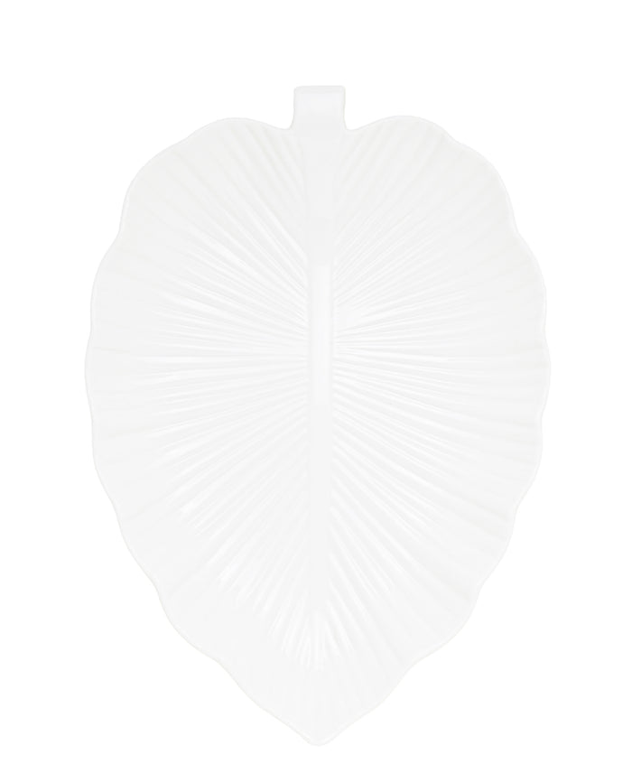 Glacier Isa Leaf Plate 35cm - White