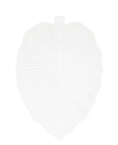 Glacier Isa Leaf Plate 35cm - White