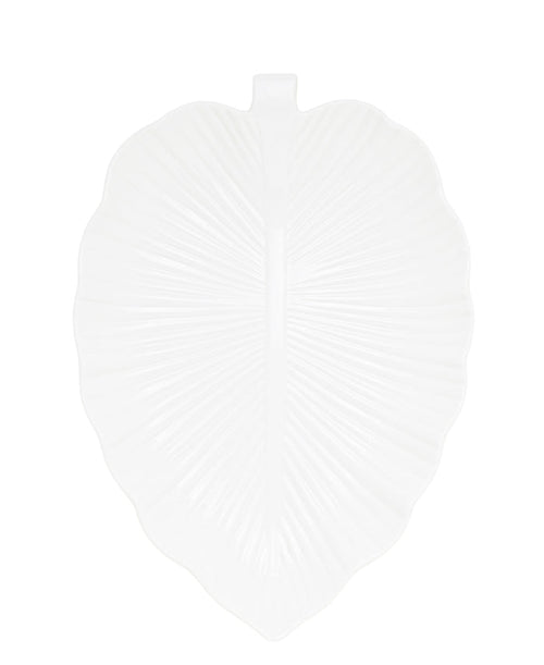 Glacier Isa Leaf Plate 35cm - White