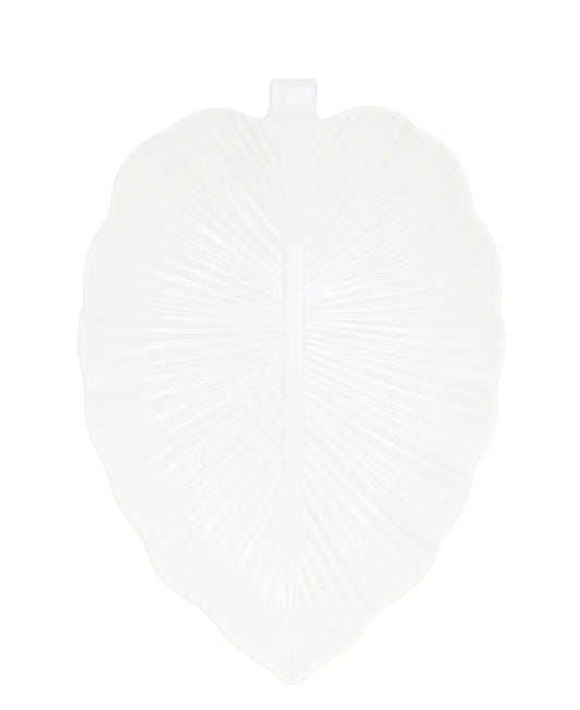 Glacier Isa Leaf Plate 35cm - White