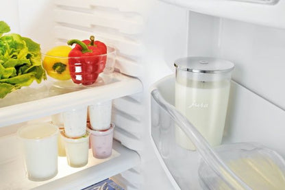 Glass Milk Container in fridge