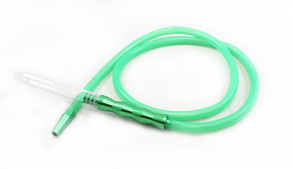 Glass Tip Silicon  Washable Hookah Hose (Wholesale)