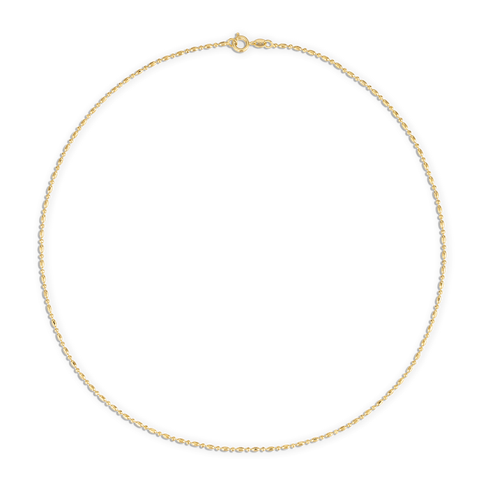 Gold Bar & Ball Chain Necklace