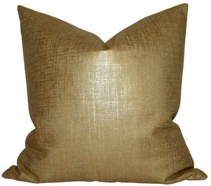 Gold Metallic Pillow Cover, Designer Throw Pillows