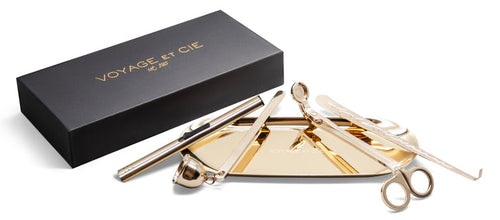 GOLD PLATED CANDLE CARE KIT 4 PIECE