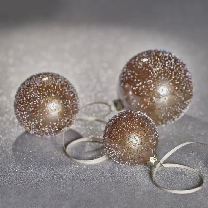 GOLDEN SUGAR BEAD LUSTER GLASS 4"