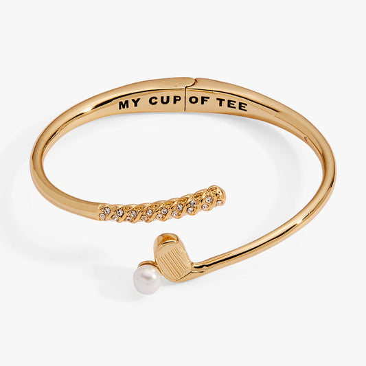 Golf Club 'My Cup of Tee' Bypass Cuff Bracelet
