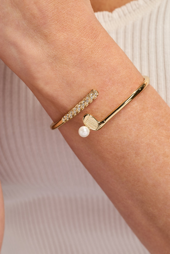 Golf Club 'My Cup of Tee' Bypass Cuff Bracelet