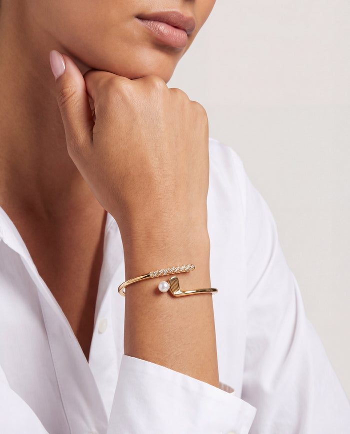 Golf Club 'My Cup of Tee' Bypass Cuff Bracelet