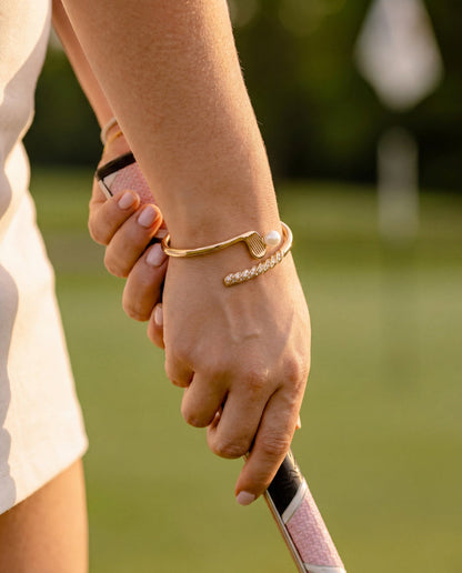 Golf Club 'My Cup of Tee' Bypass Cuff Bracelet