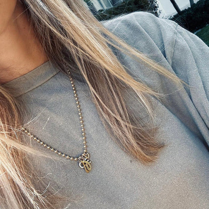 Gothic Initial Chain Necklace