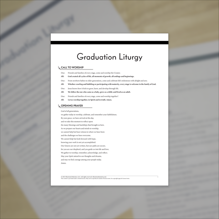 Graduation Worship Liturgy