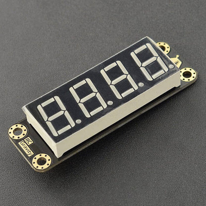 Gravity: 4-Digit Red Seven-Segment LED Display Module by DFRobot - The Pi Hut