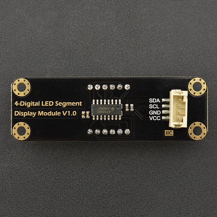 Gravity: 4-Digit Red Seven-Segment LED Display Module by DFRobot - The Pi Hut