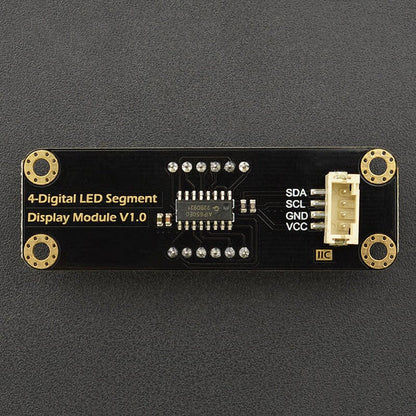 Gravity: 4-Digit Red Seven-Segment LED Display Module by DFRobot - The Pi Hut