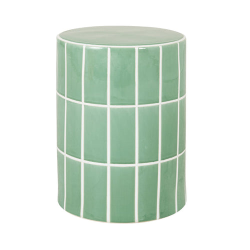 Grid Stool Green/White