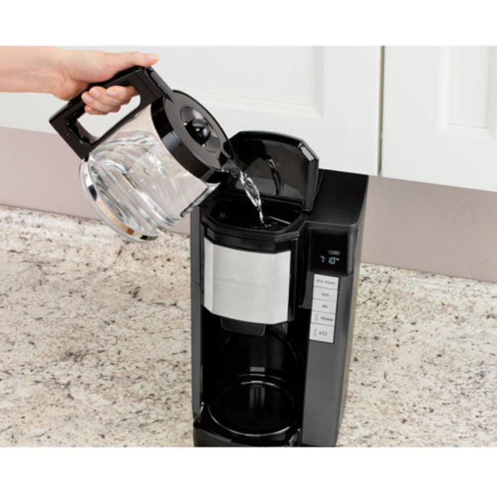 HAMILTON BEACH 46382C Front Fill Plus Programmable Coffee Maker - Factory serviced with Home Essentials warranty