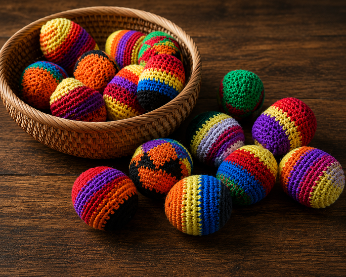 Hand Knit Hacky Sack