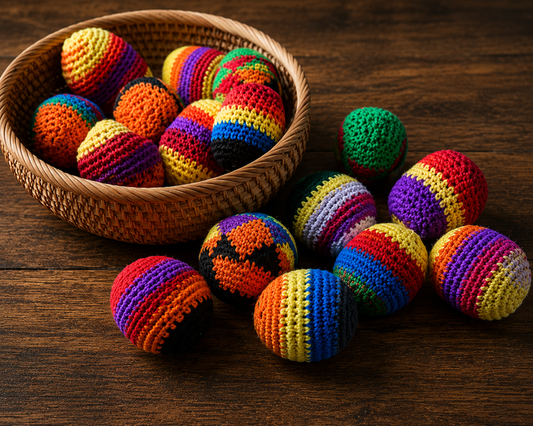 Hand Knit Hacky Sack