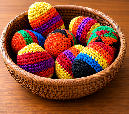 Hand Knit Hacky Sack