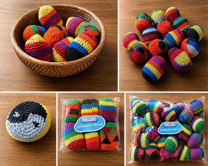 Hand Knit Hacky Sack