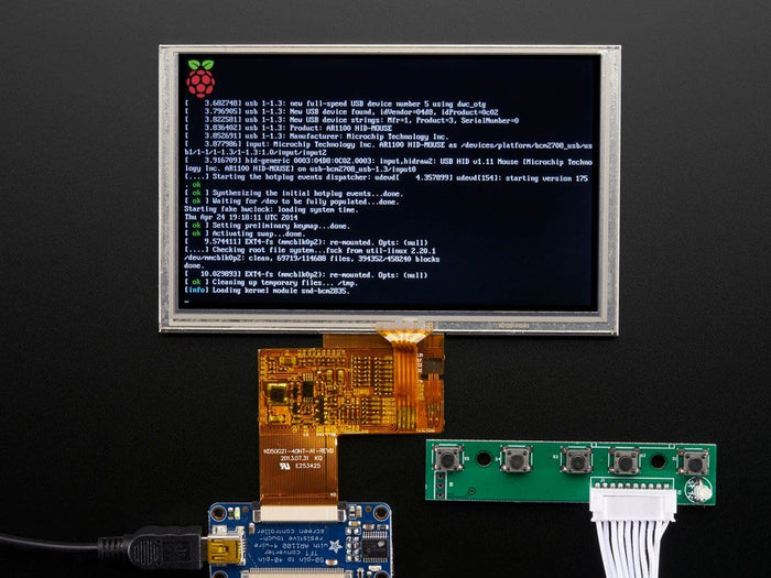 HDMI 4 Pi: 5" Display w/Touch and Mini Driver - 800x480 HDMI [Discontinued] by The Pi Hut - The Pi Hut