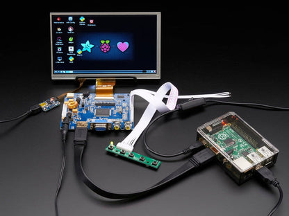 HDMI 4 Pi: 7" Display & Audio 1024x600 w/Touchscreen [Discontinued] by The Pi Hut - The Pi Hut