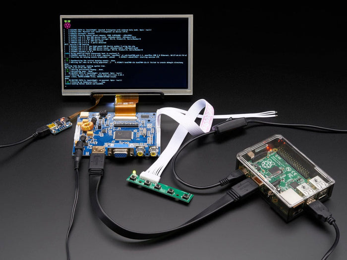 HDMI 4 Pi: 7" Display & Audio 1024x600 w/Touchscreen [Discontinued] by The Pi Hut - The Pi Hut