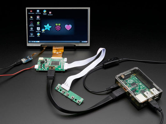 HDMI 4 Pi: 7" Display w/Touchscreen 1024x600 w/ Mini Driver [Discontinued] by The Pi Hut - The Pi Hut