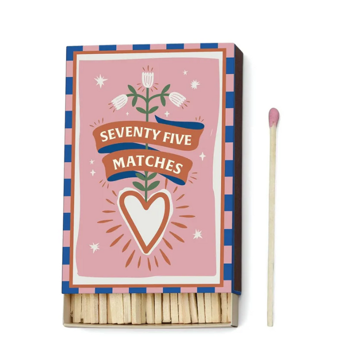 HEART 75 CT BOXED MATCHES