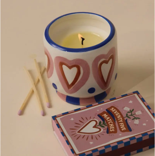 HEART 75 CT BOXED MATCHES