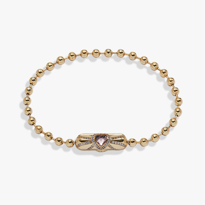 Heart Barrel Closure Bracelet