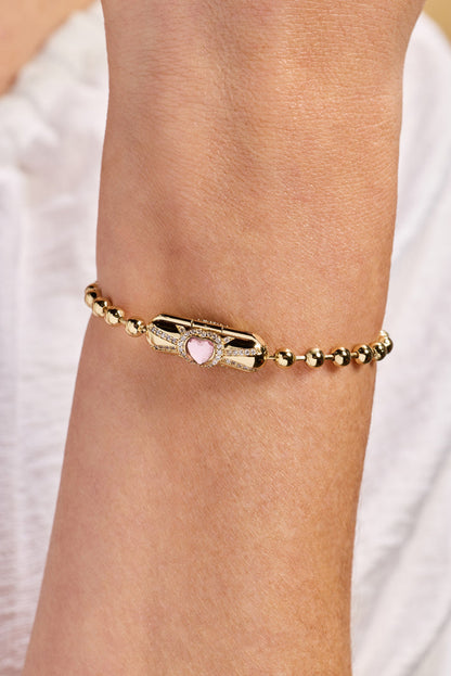 Heart Barrel Closure Bracelet