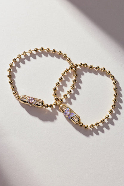 Heart Barrel Closure Bracelet