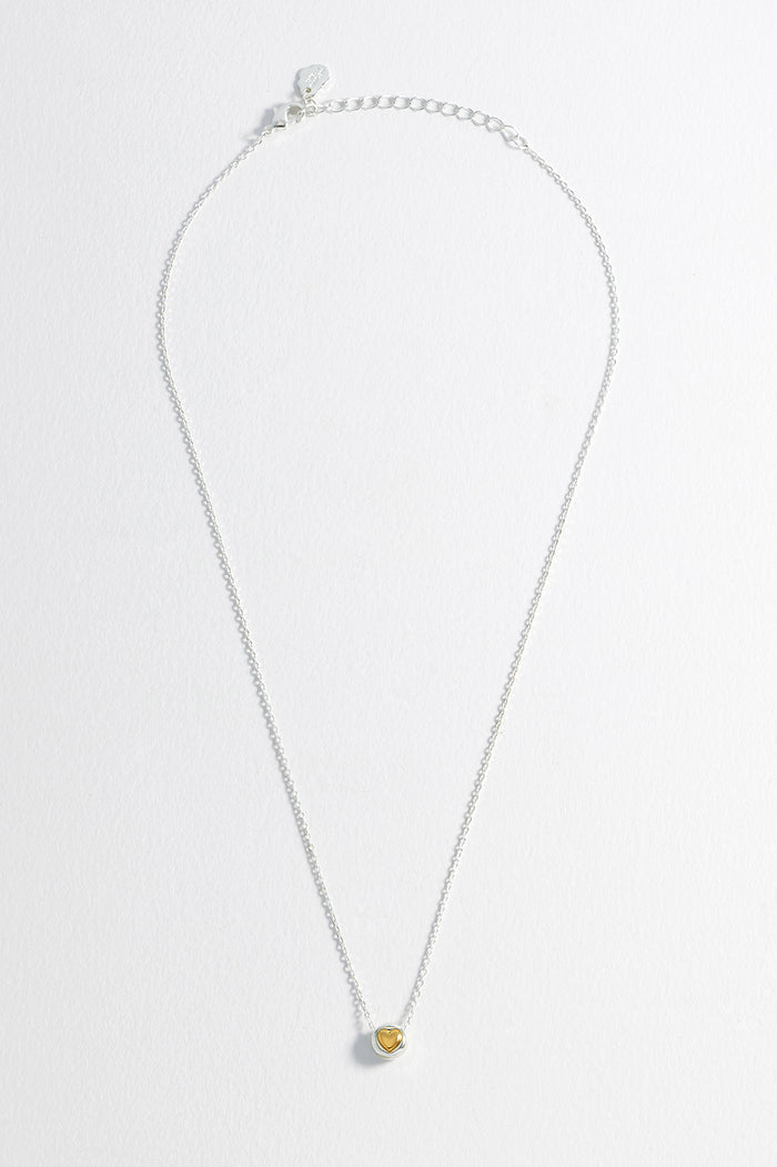 Heart Disc Bead Necklace