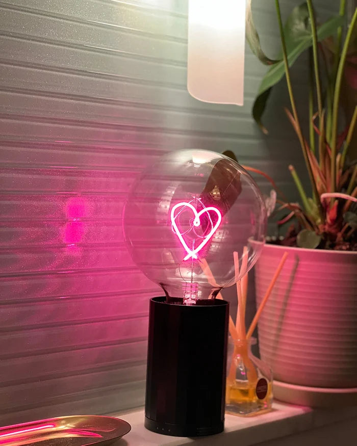 HEART RED BULB