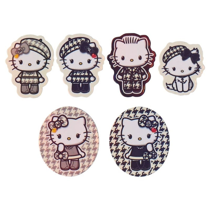 Hello Kitty 24-pc Sticker Pack (Monochrome Birthday Twins Series) Stationery Japan Original
