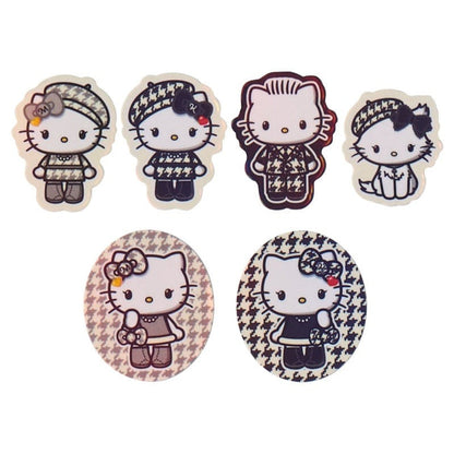 Hello Kitty 24-pc Sticker Pack (Monochrome Birthday Twins Series) Stationery Japan Original