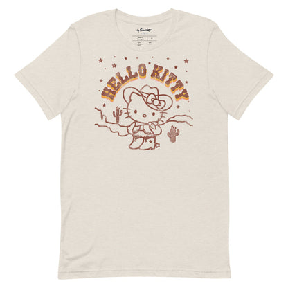 Hello Kitty Desert Rodeo Tee Apparel Printful Heather Dust S