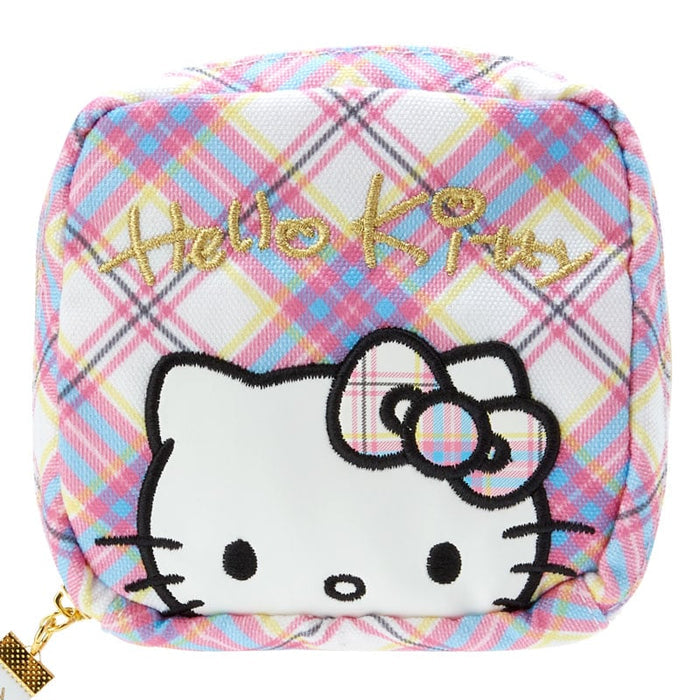 Hello Kitty Mini Zipper Pouch (Hello Kitty Dress Tartan Series) Bags Japan Original