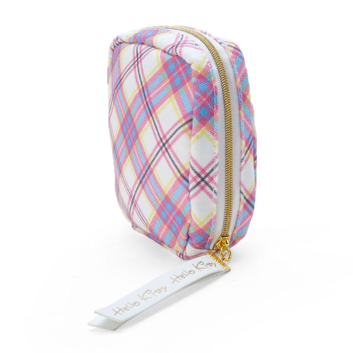 Hello Kitty Mini Zipper Pouch (Hello Kitty Dress Tartan Series) Bags Japan Original
