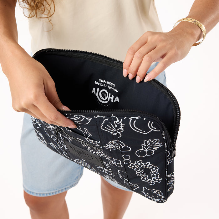 Hello Kitty x Aloha Collection Keep It Light 13" Laptop Case (Black & White Icons) Bags Aloha Collection Inc