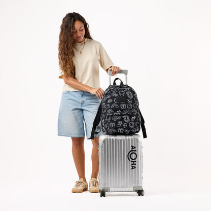 Hello Kitty x Aloha Collection Keep It Light Backpack (Black & White Icons) Bags Aloha Collection Inc